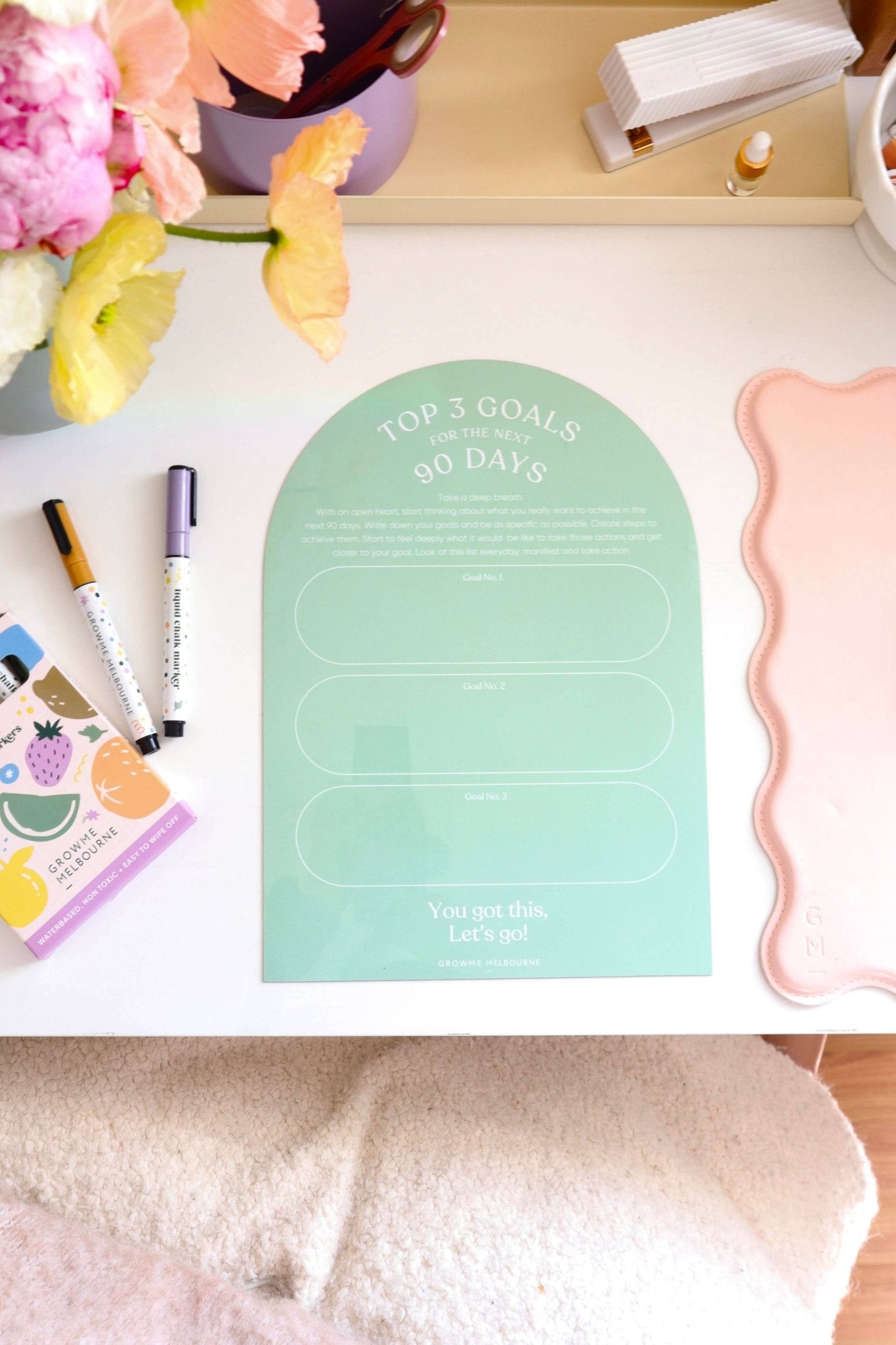 Buy 90 Day Planner - Arch Green by Growme Melbourne - at Hamish + Grace