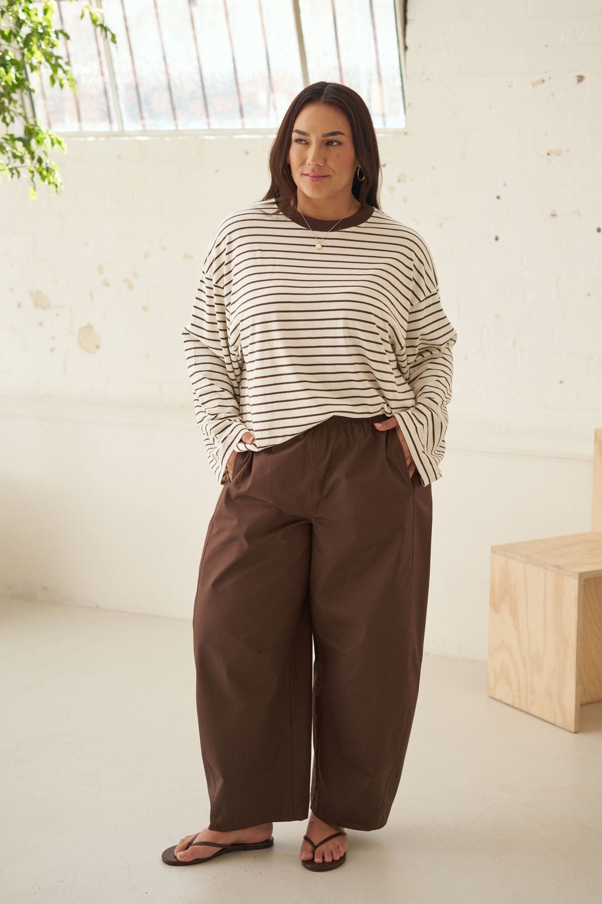 Buy Ceres Life - Bella Barrel Pant - Chocolate by Ceres Life - at Hamish + Grace