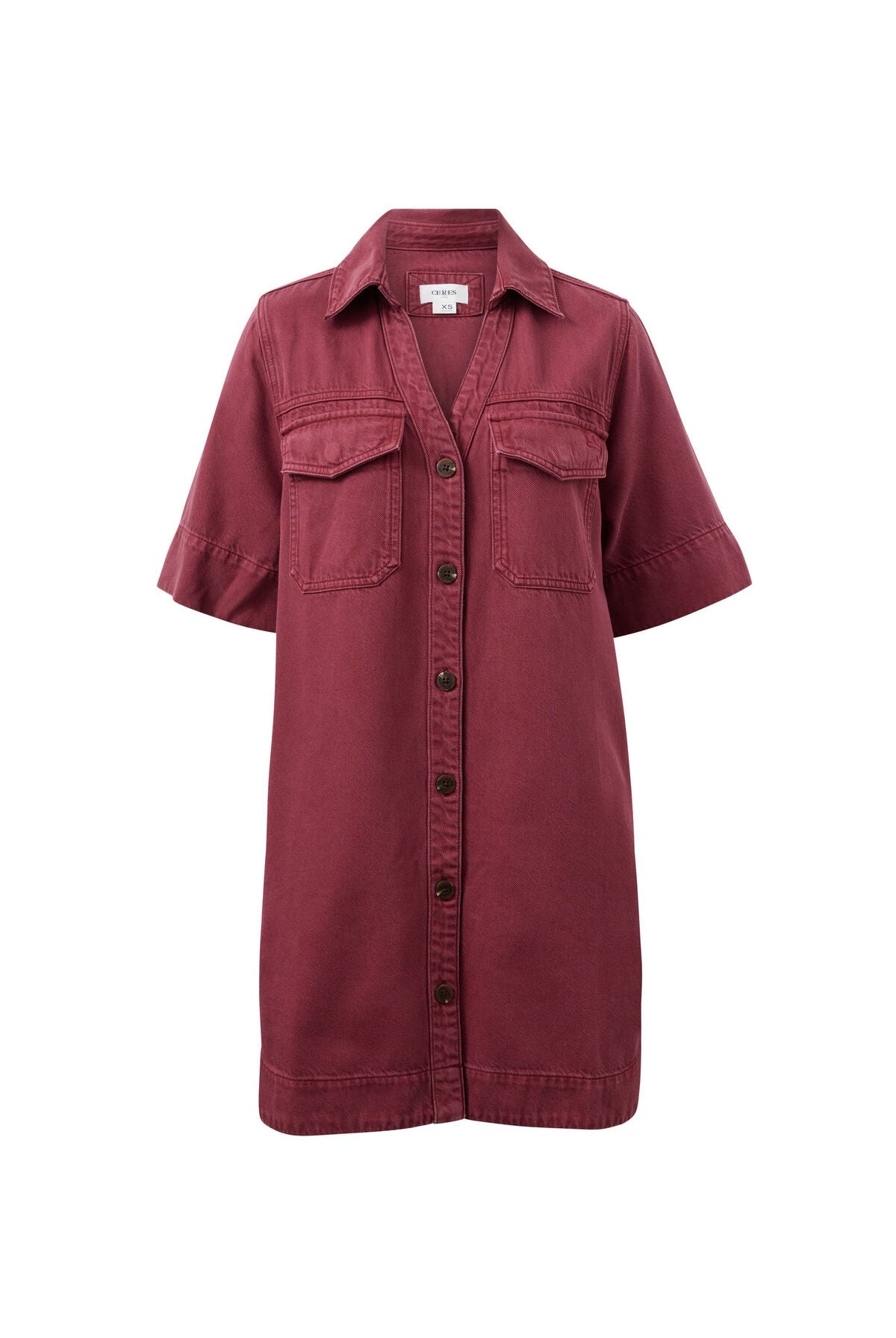 Buy Ceres Life - Bonnie Relaxed Shirt Dress - mulberry by Ceres Life - at Hamish + Grace