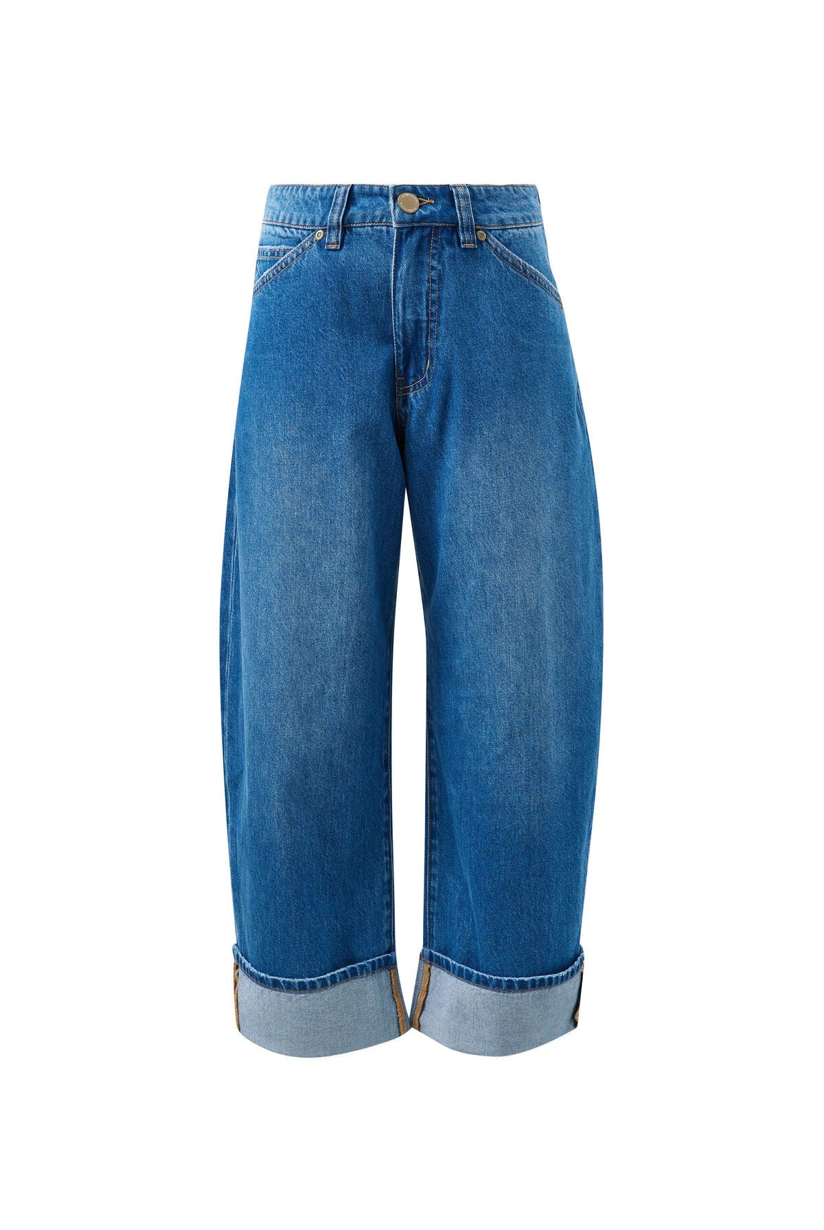 Buy Ceres Life - Frannie Cuffed Barrel Jean by Ceres Life - at Hamish + Grace