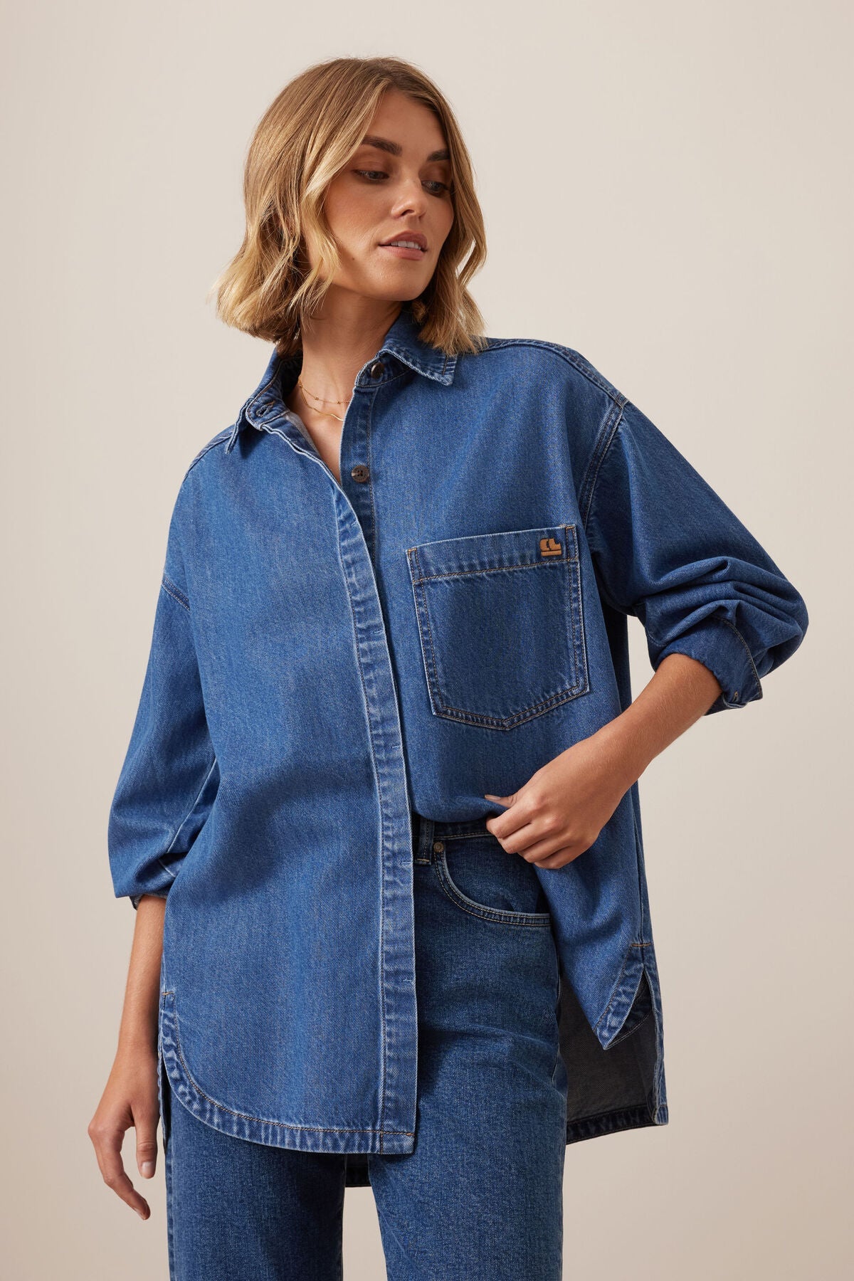 Buy Ceres Life - Gwynne Shirt - Fresh Indigo by Ceres Life - at Hamish + Grace