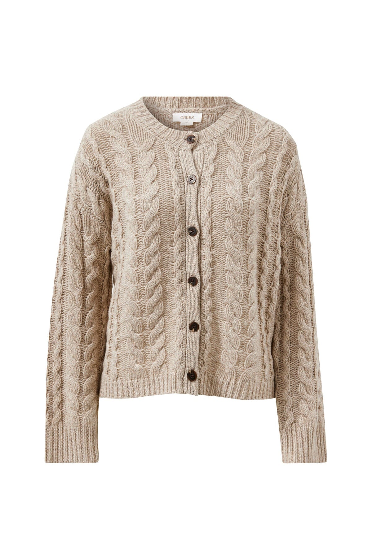 Buy Ceres Life - Heidi Cable Knit Cardi - oat by Ceres Life - at Hamish + Grace