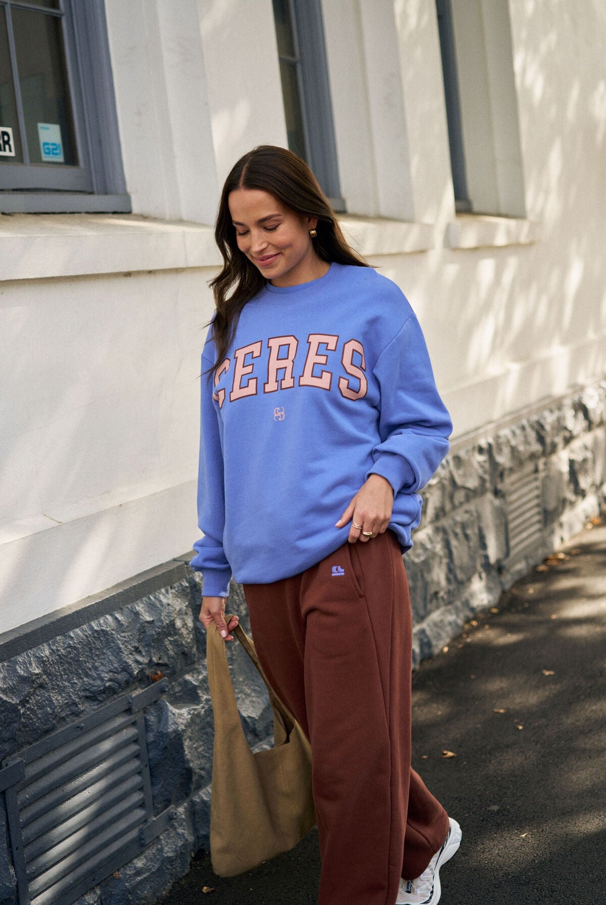 Buy Ceres Life - Isla Oversized Slouchy Crew - Vintage Blue by Ceres Life - at Hamish + Grace