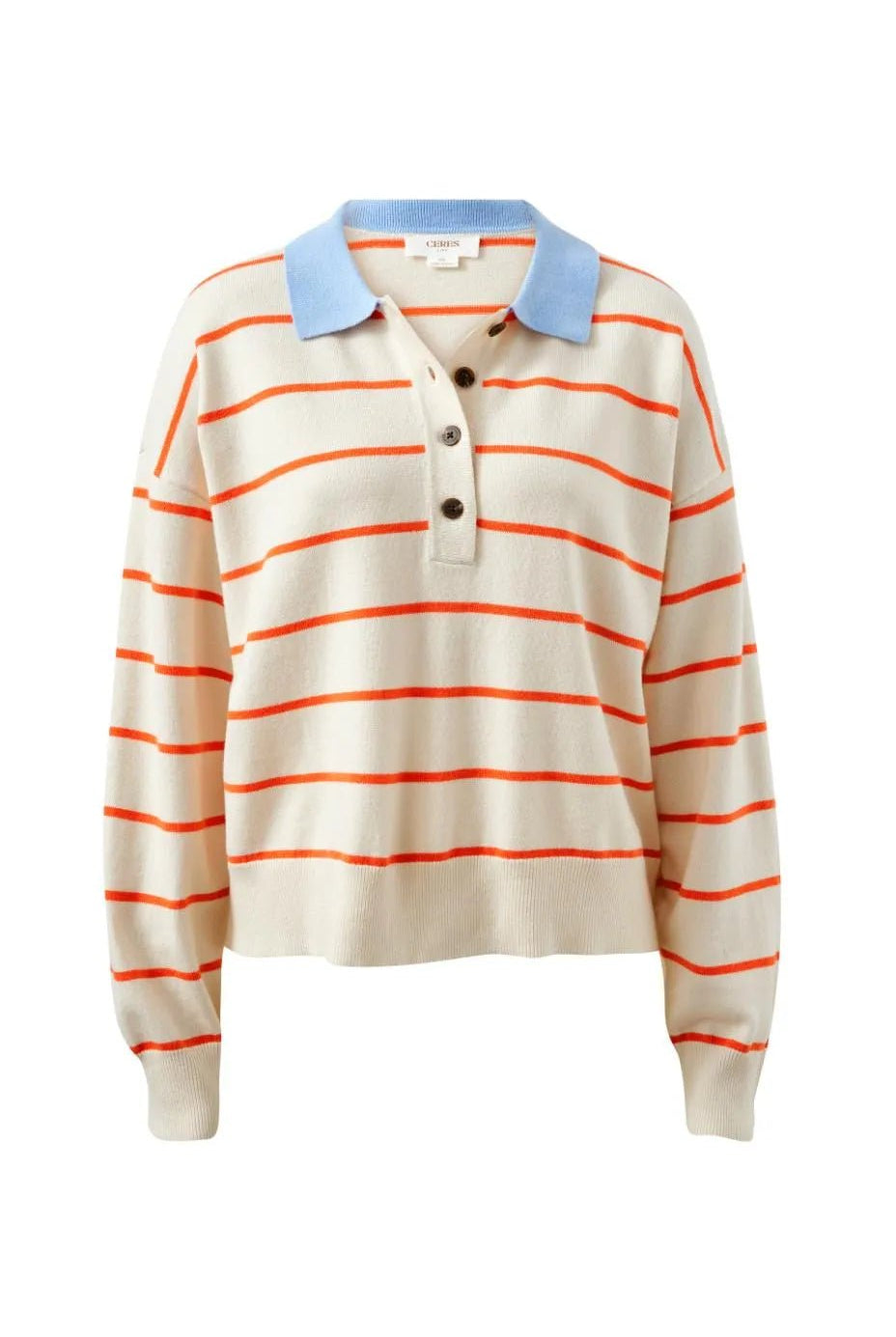 Buy Ceres Life - Jessa Rugby Knit - Ecru Stripe by Ceres Life - at Hamish + Grace