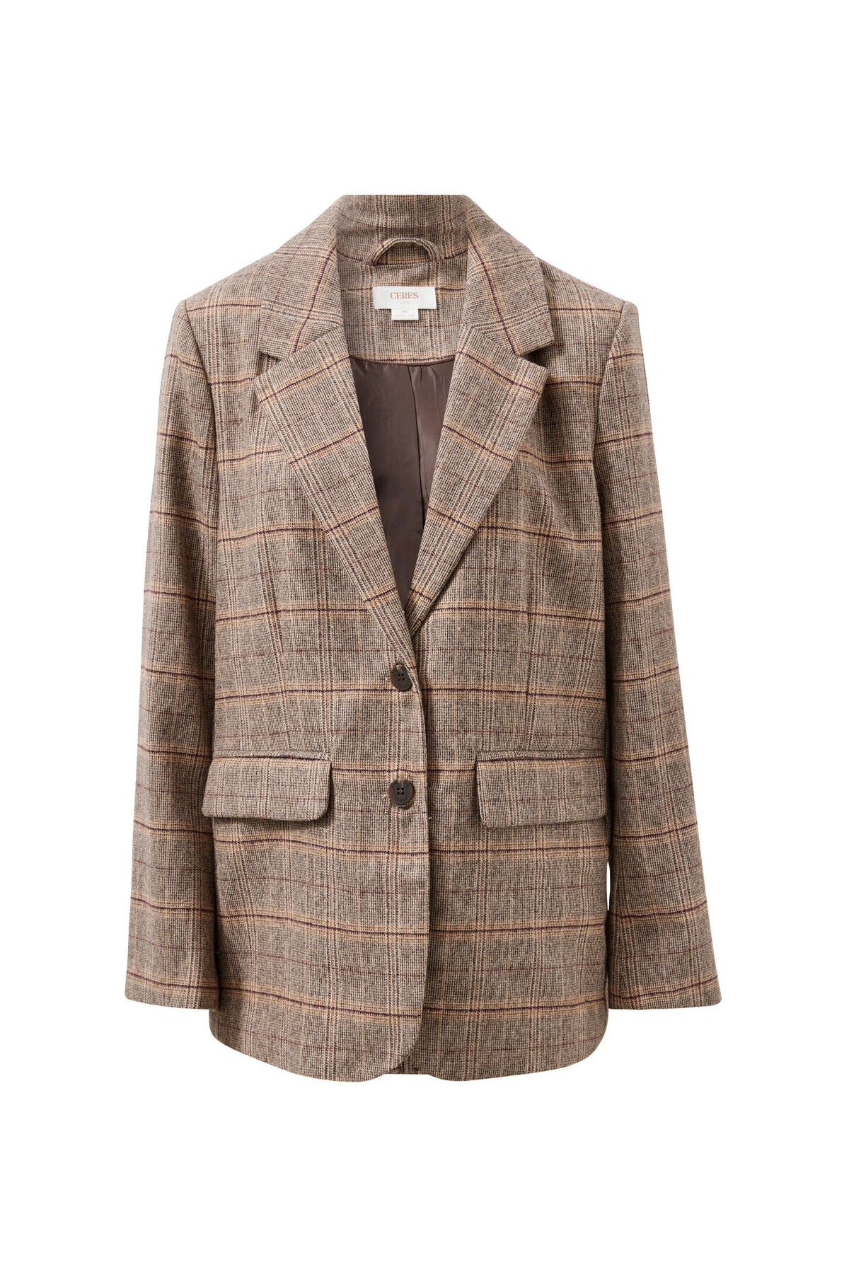 Buy Ceres Life - Joni Blazer - brown check by Ceres Life - at Hamish + Grace