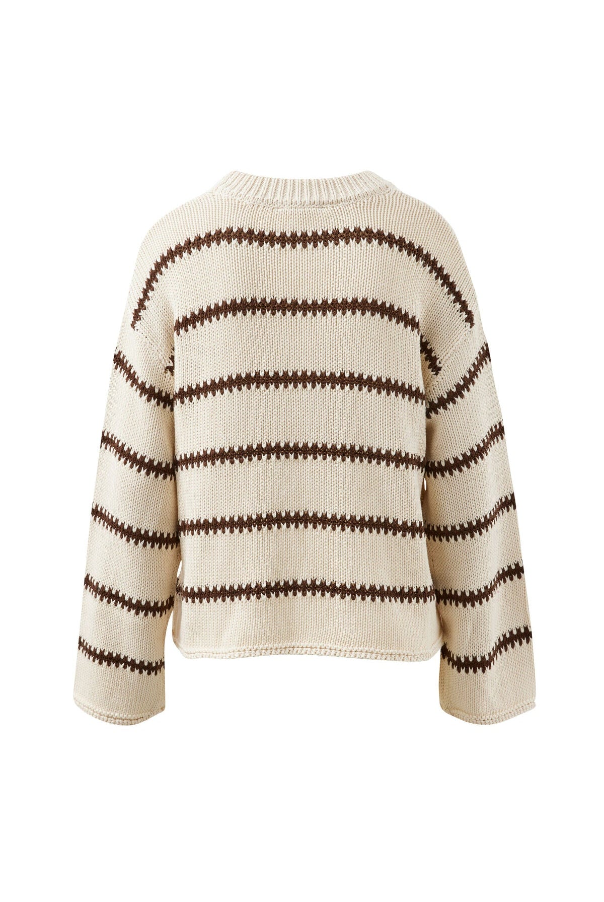 Buy Ceres Life - Lila Oversized Knit Crew - ecru stripe by Ceres Life - at Hamish + Grace