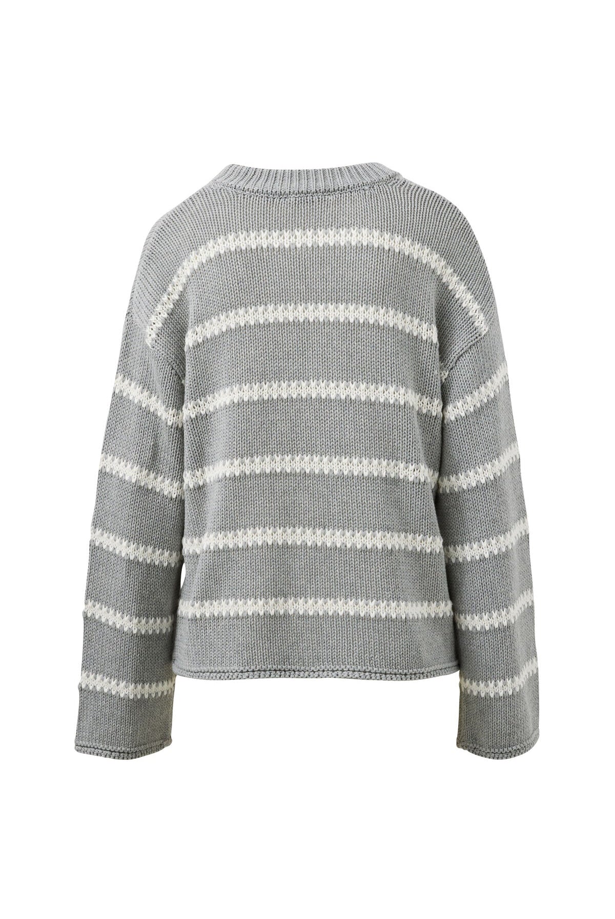 Buy Ceres Life - Lila Oversized Knit Crew - grey marle stripe by Ceres Life - at Hamish + Grace