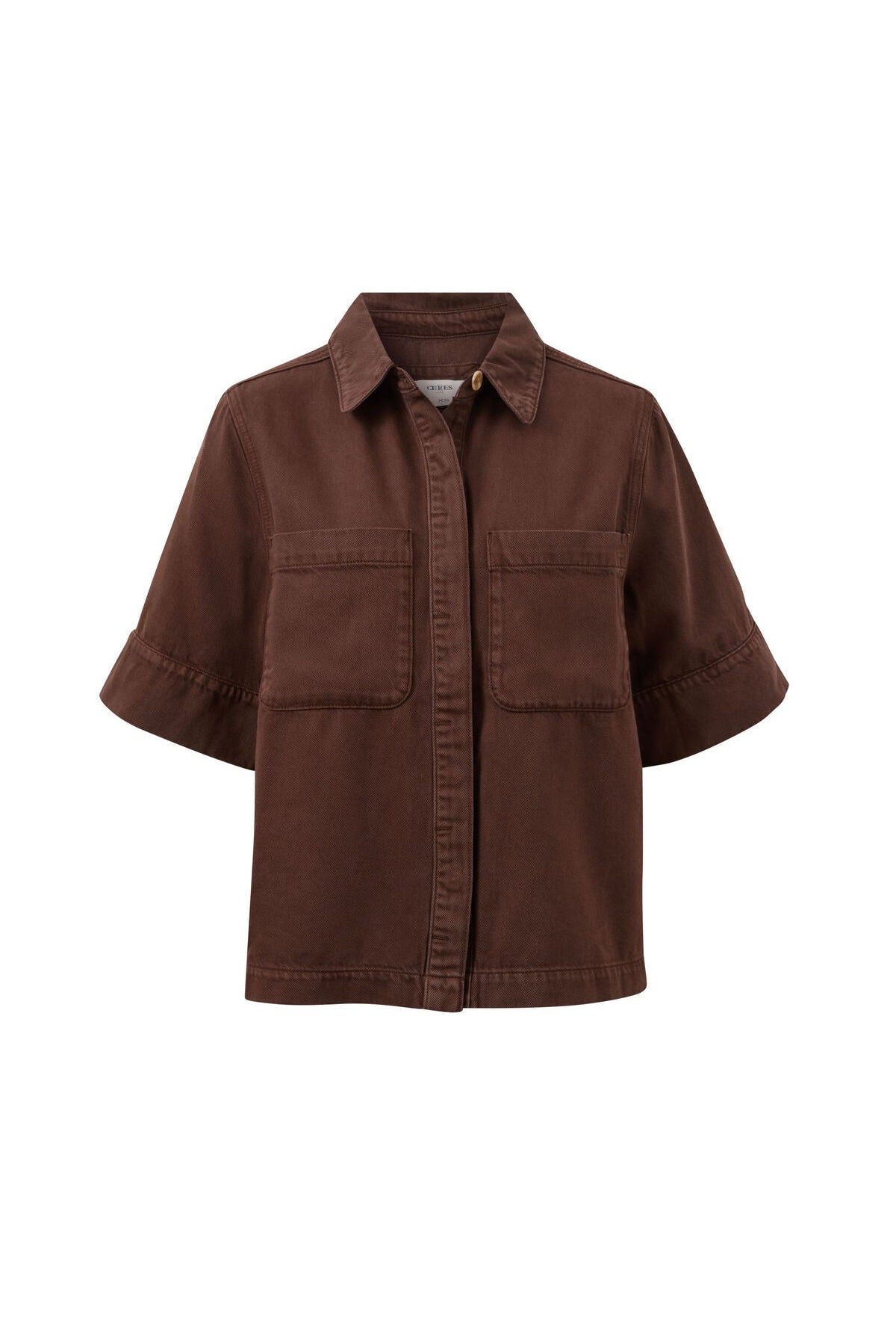 Buy Ceres Life - Noa Short Sleeve Shirt - Chocolate by Ceres Life - at Hamish + Grace