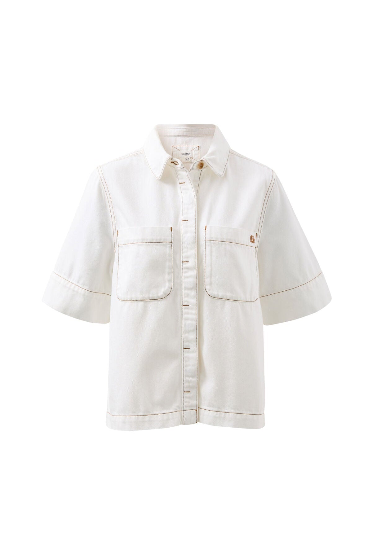 Buy Ceres Life - Noa Short Sleeve Shirt - Fresh Ecru by Ceres Life - at Hamish + Grace
