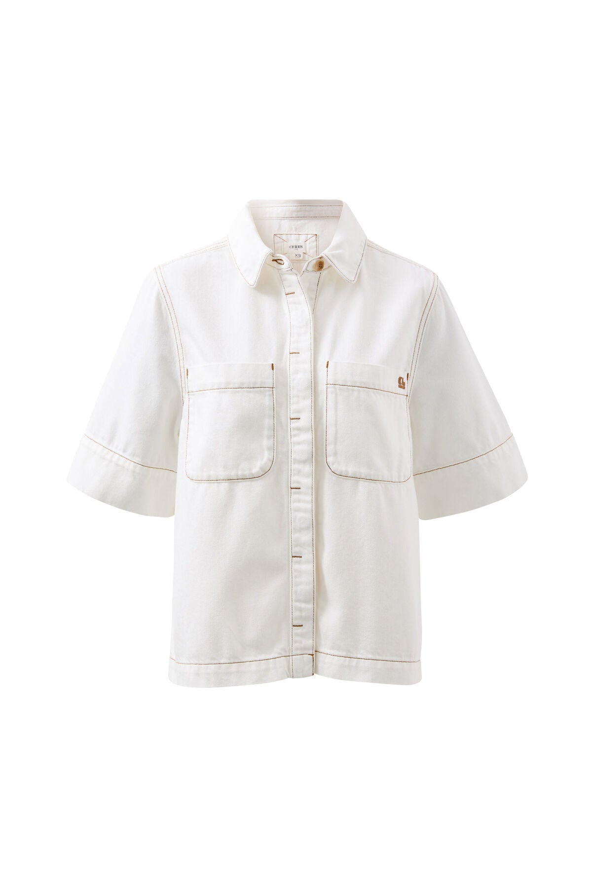 Buy Ceres Life - Noa Short Sleeve Shirt - Fresh Ecru by Ceres Life - at Hamish + Grace