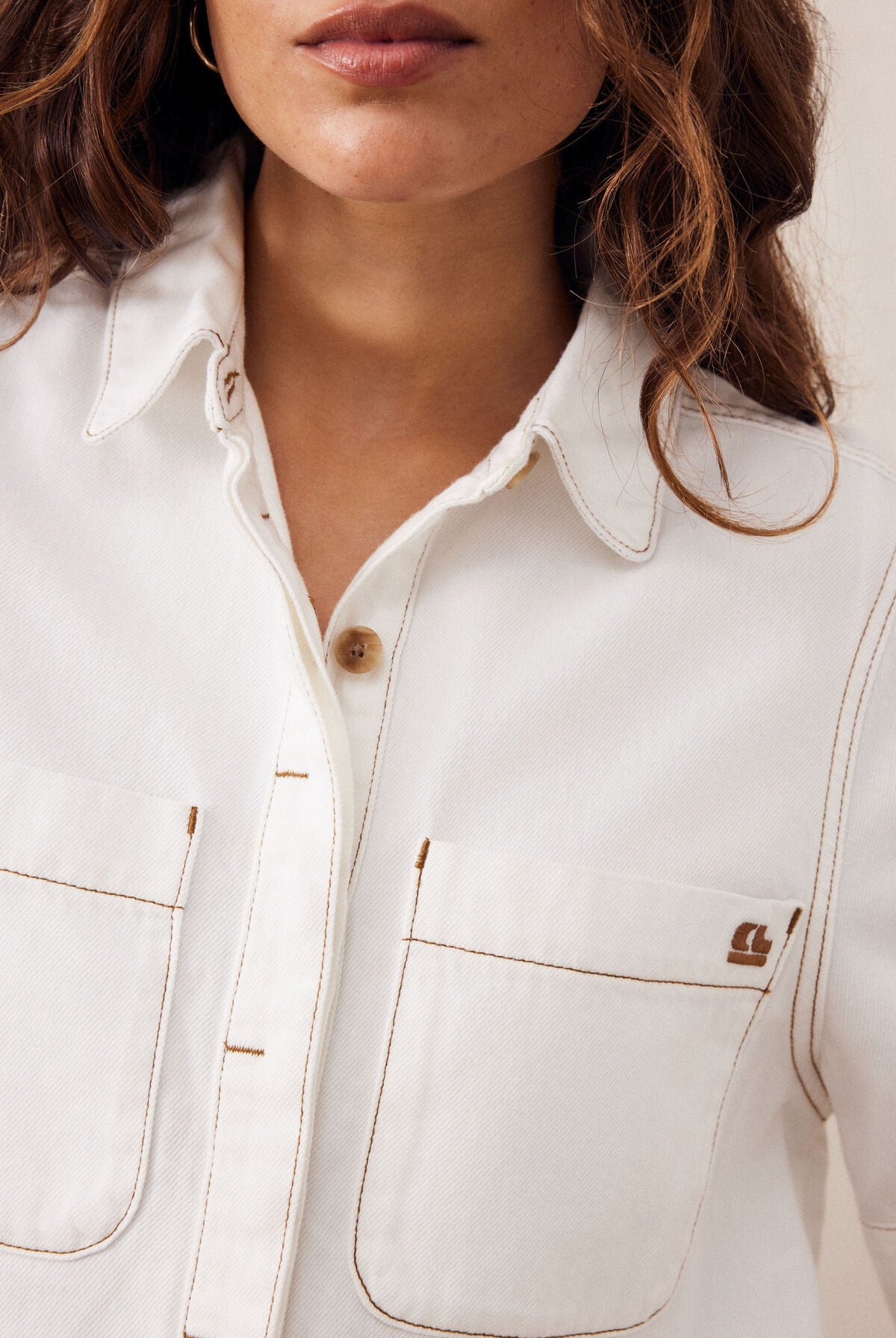Buy Ceres Life - Noa Short Sleeve Shirt - Fresh Ecru by Ceres Life - at Hamish + Grace