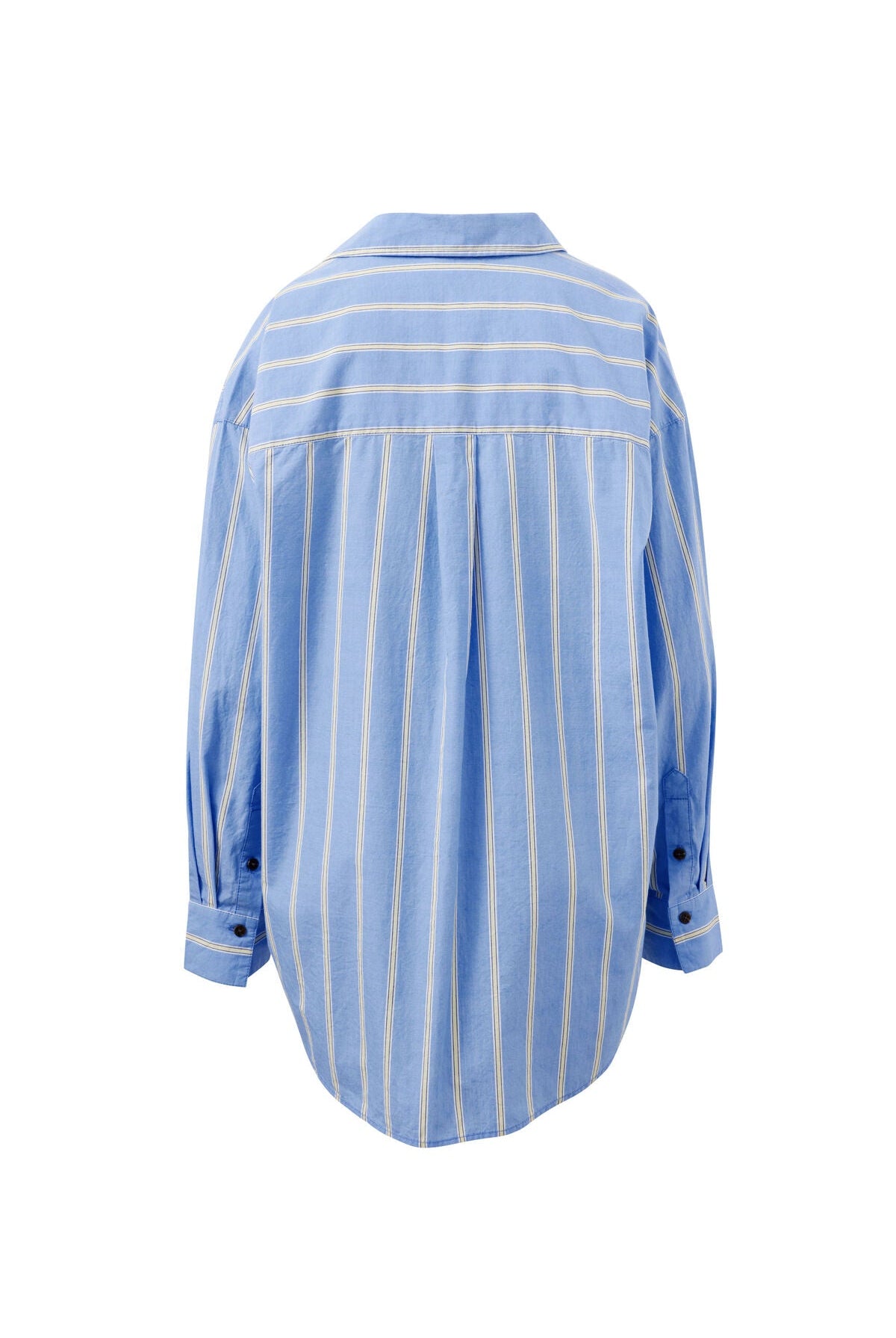 Buy Ceres Life - Peta Oversized Shirt - bay blue butter yellow stripe by Ceres Life - at Hamish + Grace