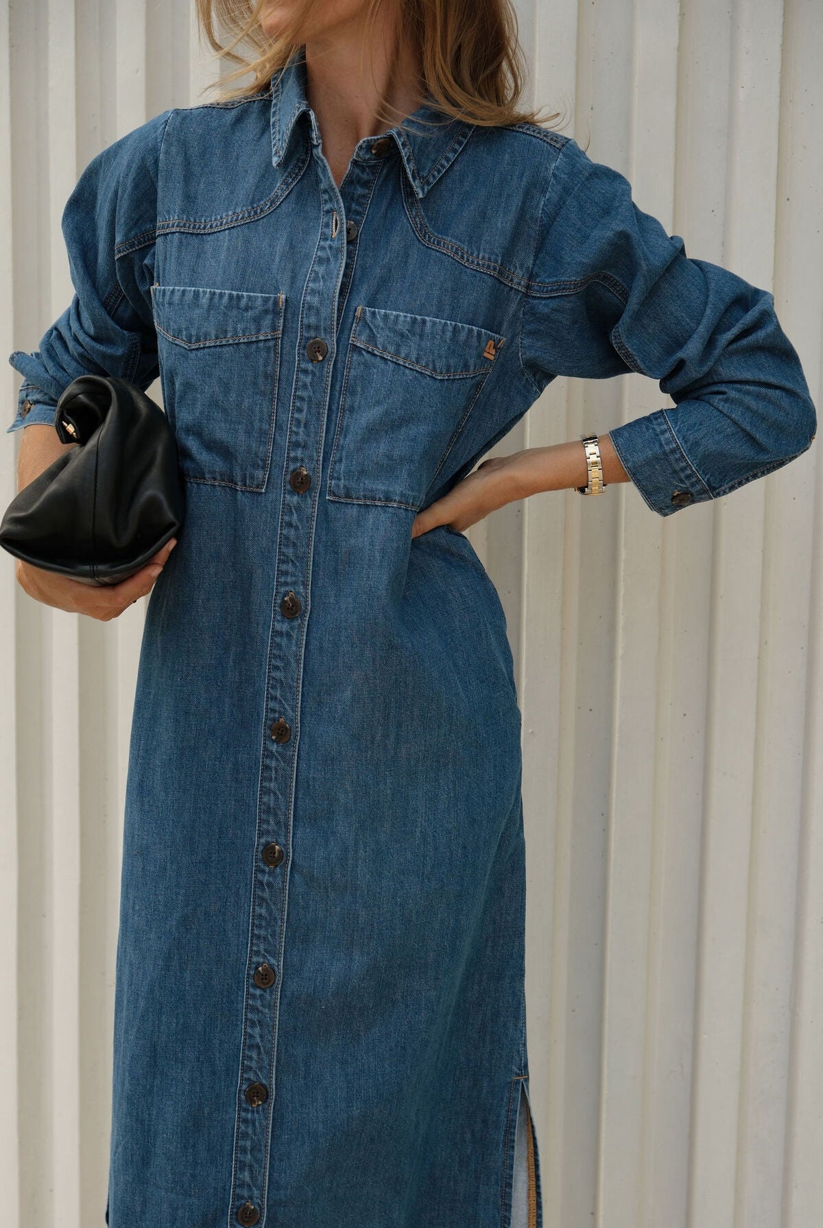 Buy Ceres Life - Rae Long Sleeve Midi Dress - Fresh Indigo by Ceres Life - at Hamish + Grace