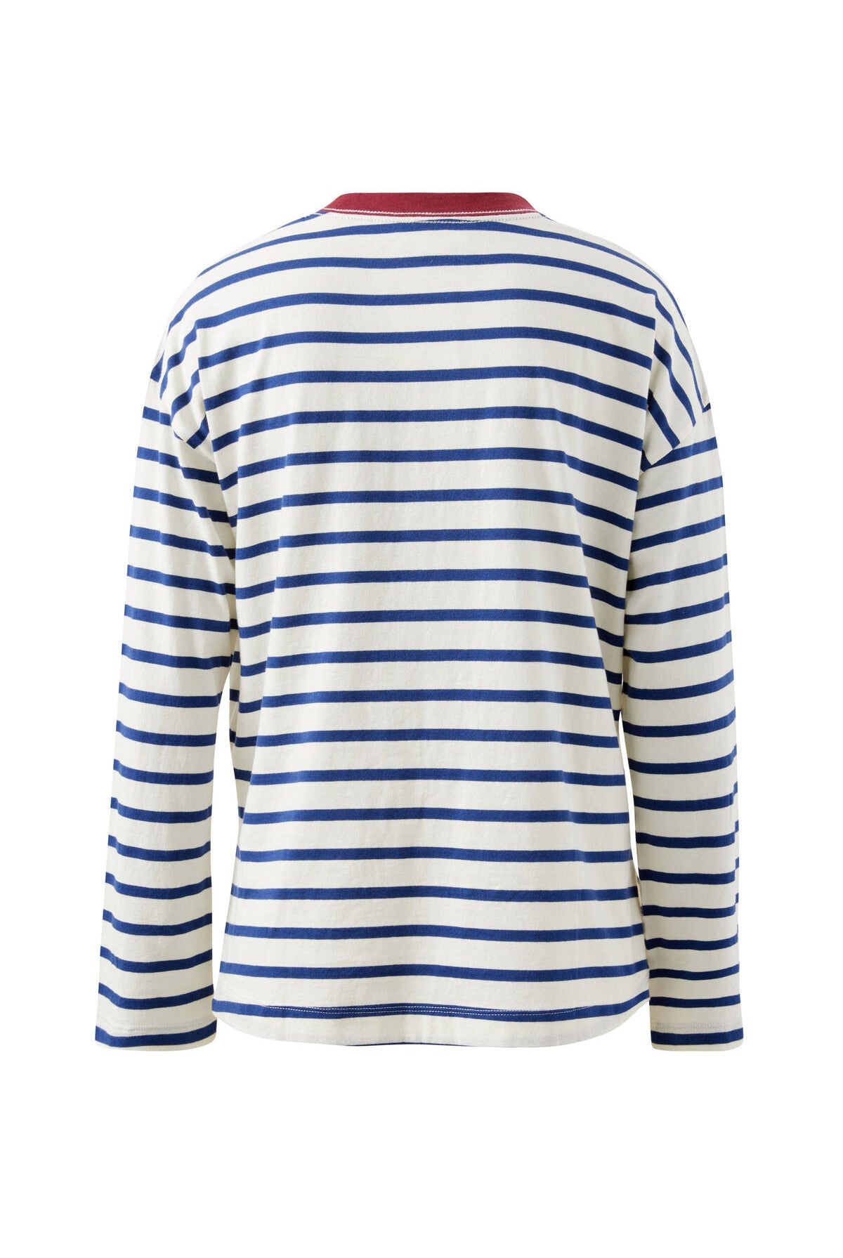 Buy Ceres Life - Scout Slouchy Long Sleeve Tee - milk prussian blue stripe by Ceres Life - at Hamish + Grace