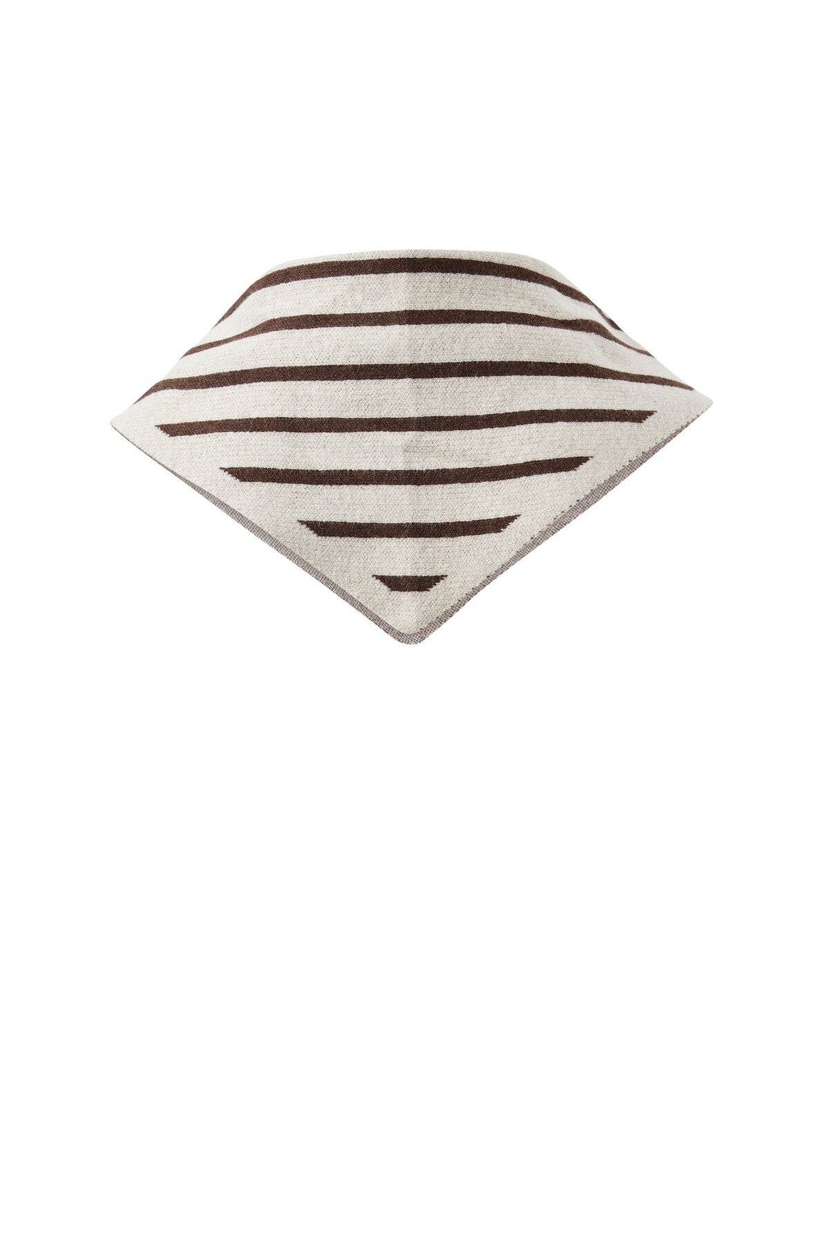 Buy Ceres Life - Sully Triangle Knit Scarf - Oatmeal Marle/Chocolate Stripe by Ceres Life - at Hamish + Grace