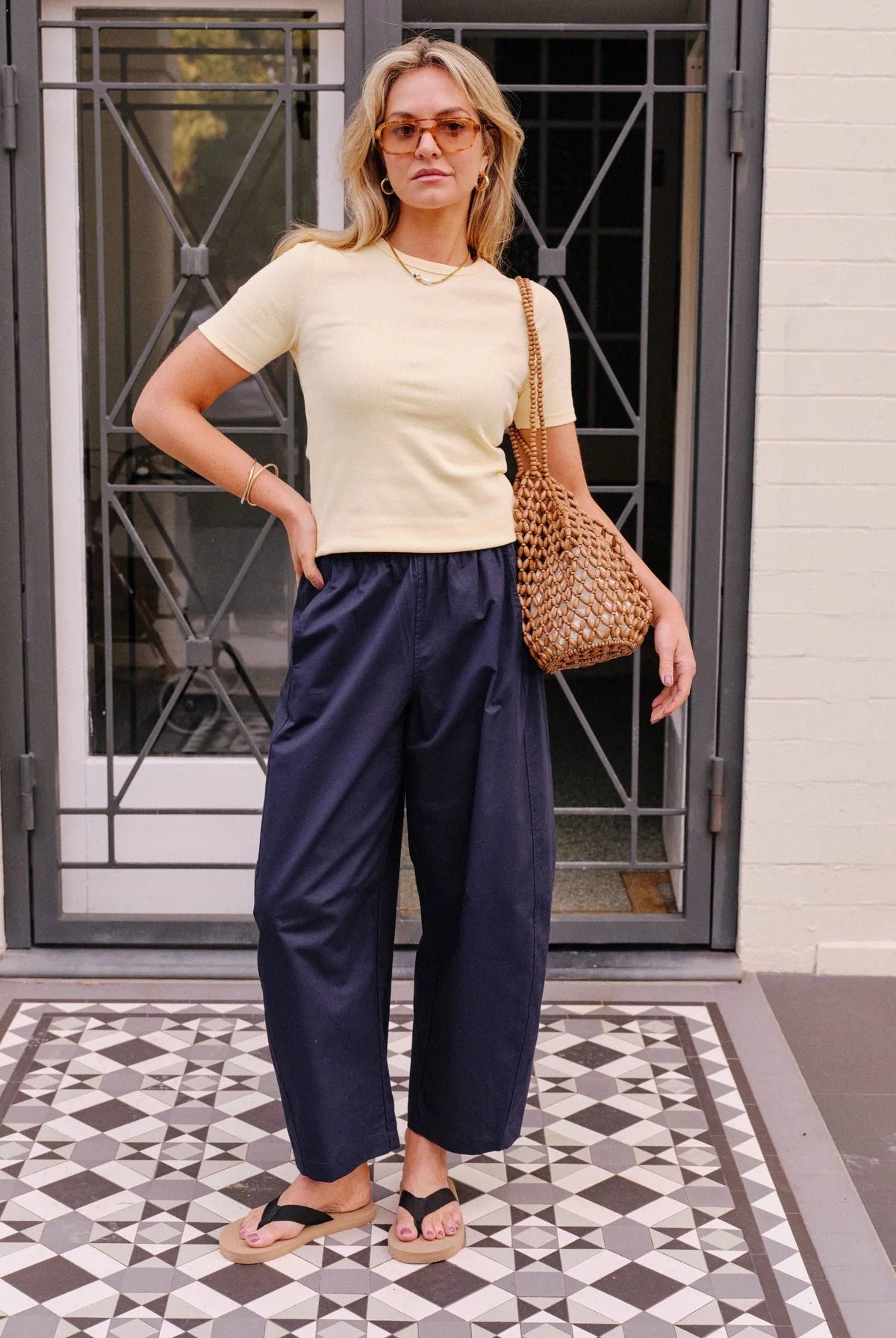 Buy Ceres - Luella Rib Tee - Butter by Ceres Life - at Hamish + Grace