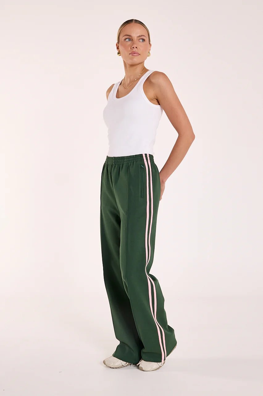 Buy Feather and Noise - Noah Pant - Forest Pink Stripe by Feather and Noise - at Hamish + Grace