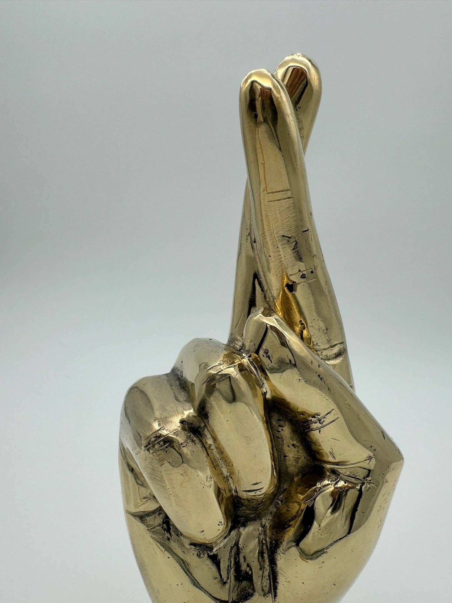 Buy Fingers Crossed Hand, 24cm, Bronze Handmade by Bronze Betty - at Hamish + Grace