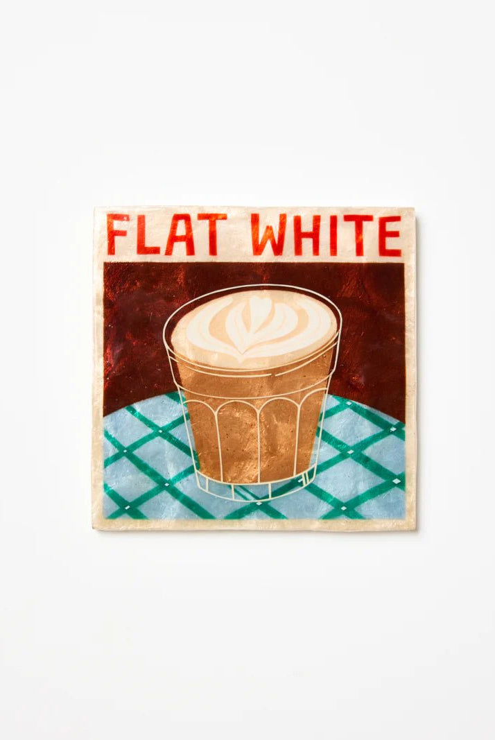 Buy Jones and Co - BARISTA WALL ART FLAT WHITE by Jones & Co - at Hamish + Grace