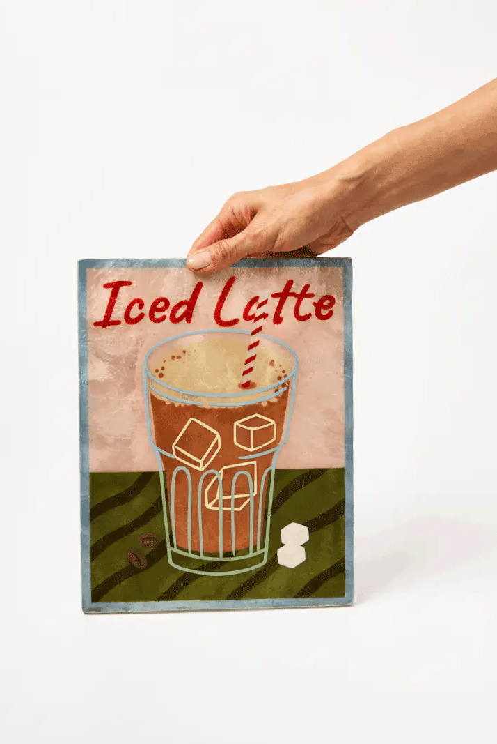 Buy Jones and Co - BARISTA WALL ART ICED LATTE by Jones & Co - at Hamish + Grace