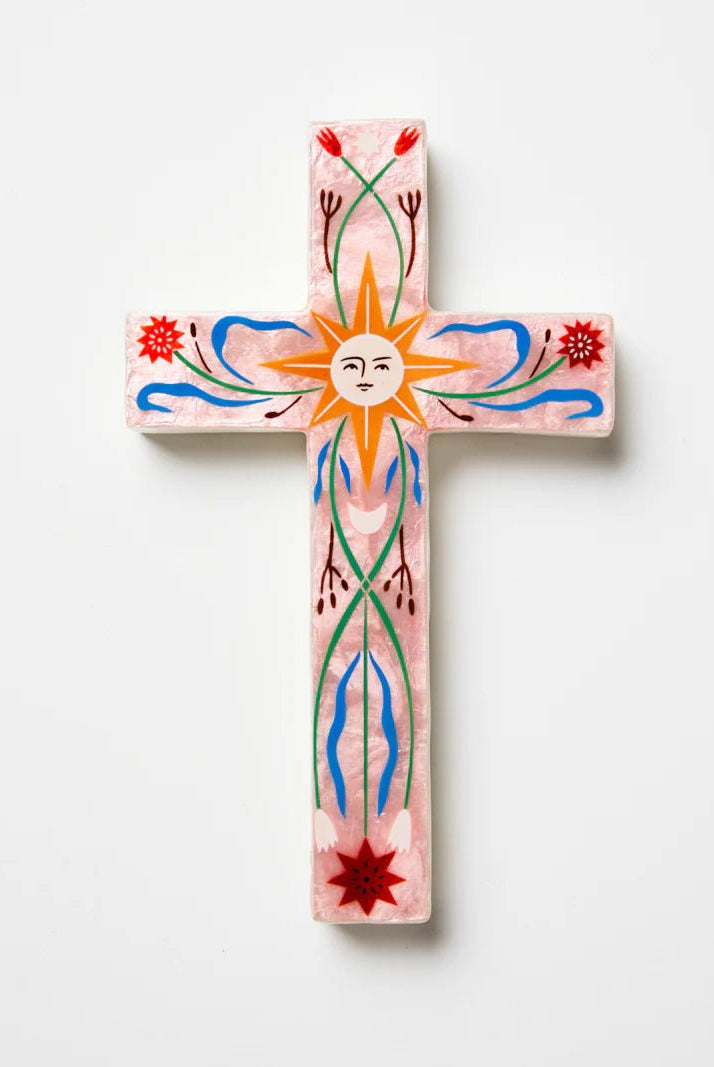 Buy Jones and Co - FABLE PINK SUN LARGE CROSS by Jones & Co - at Hamish + Grace