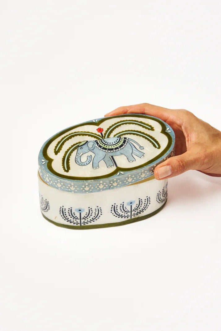 Buy Jones and Co - Samira Large Box Elephant by Jones & Co - at Hamish + Grace