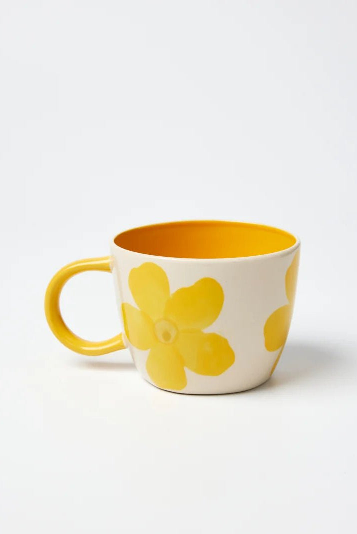 Buy Jones & Co Chino Mug Boss Daisy Mustard | Handmade Ceramic Mug Australia by Jones & Co - at Hamish + Grace