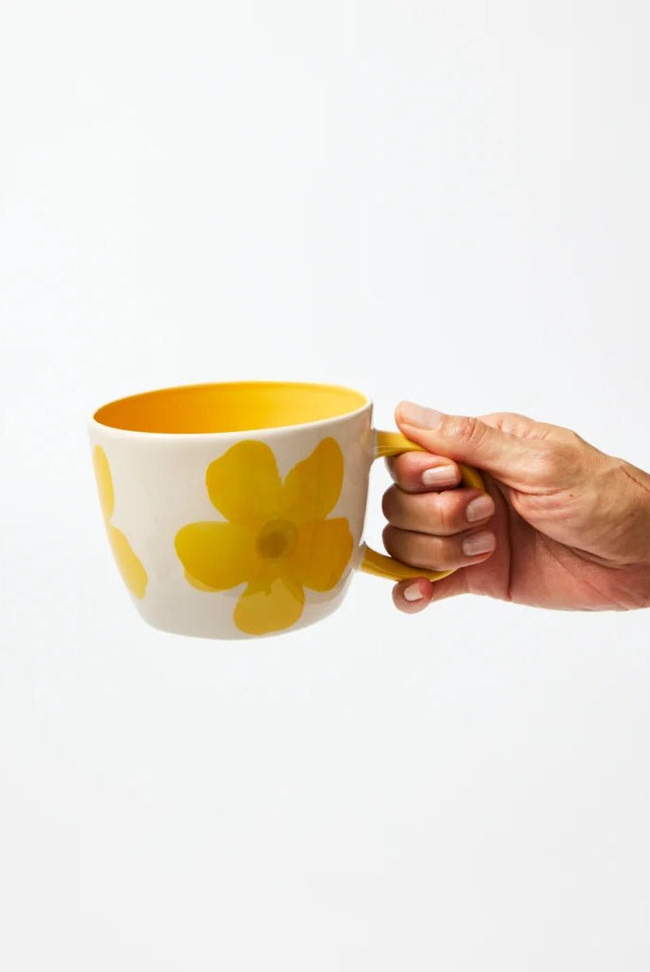 Buy Jones & Co Chino Mug Boss Daisy Mustard | Handmade Ceramic Mug Australia by Jones & Co - at Hamish + Grace
