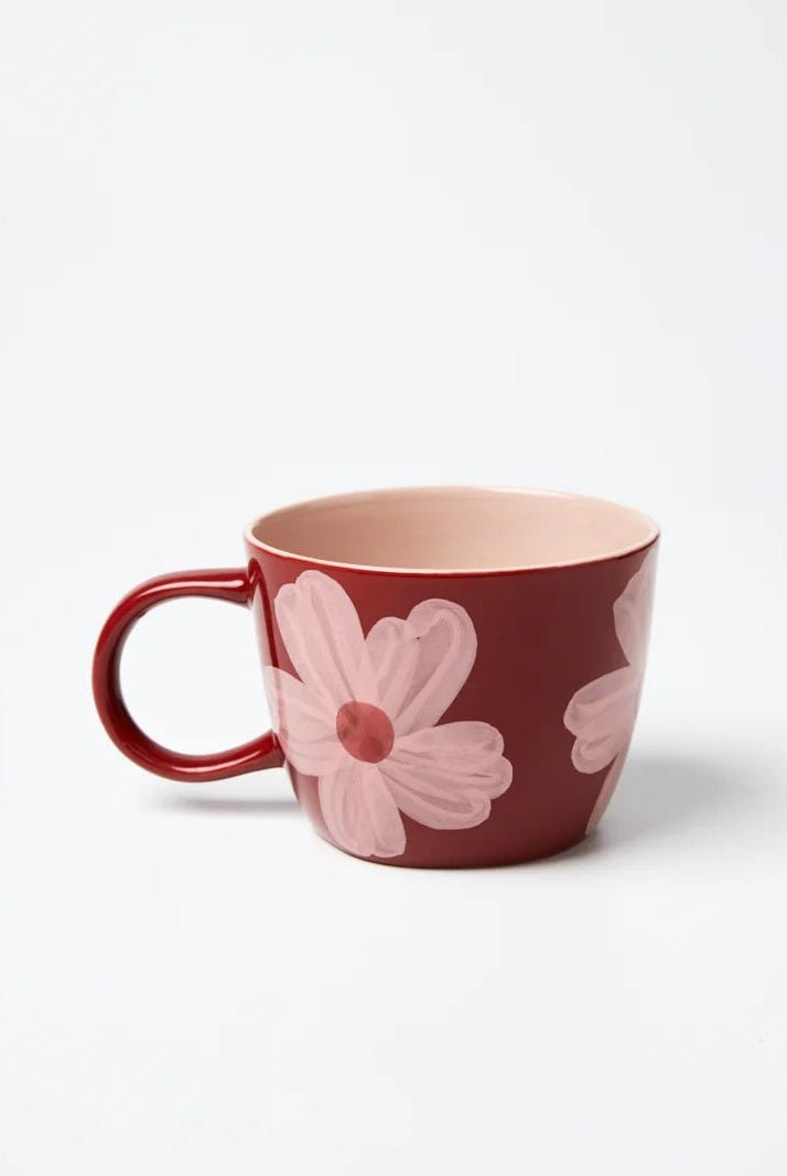 Buy Jones & Co Chino Mug Boss Daisy Wine | Handmade Ceramic Mug Australia by Jones & Co - at Hamish + Grace