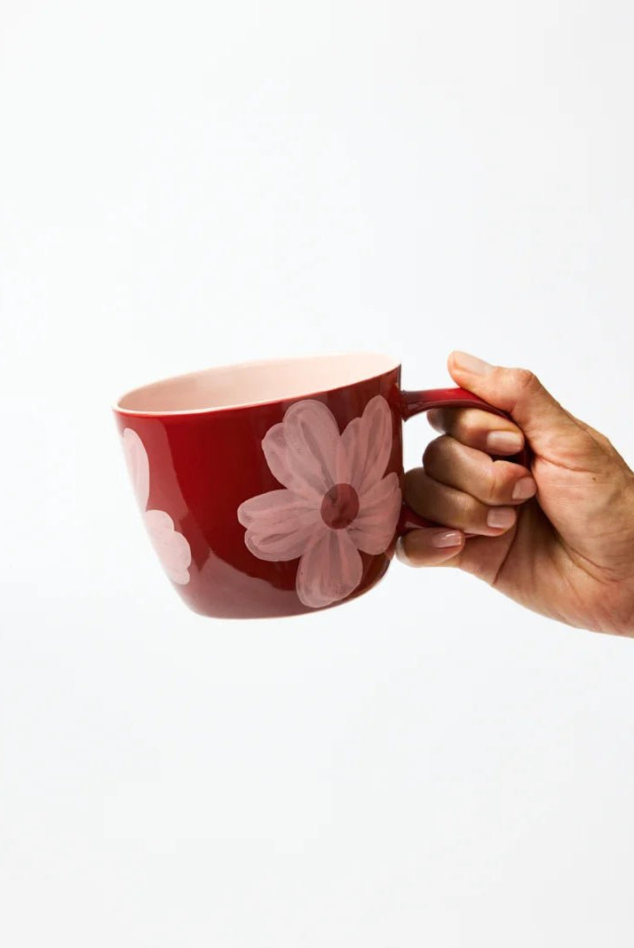 Buy Jones & Co Chino Mug Boss Daisy Wine | Handmade Ceramic Mug Australia by Jones & Co - at Hamish + Grace