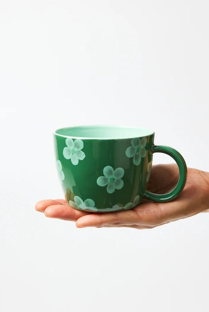 Buy Jones & Co Chino Mug Daisy Green | Handmade Ceramic Mug Australia by Jones & Co - at Hamish + Grace