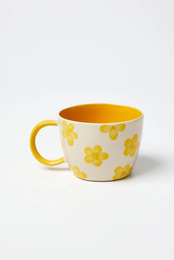Buy Jones & Co Chino Mug Daisy Mustard | Handmade Ceramic Mug Australia by Jones & Co - at Hamish + Grace