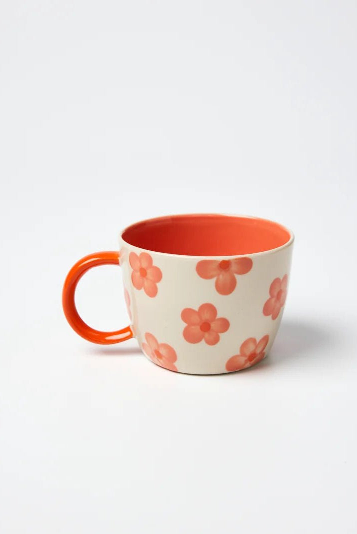Buy Jones & Co Chino Mug Daisy Peach | Handmade Ceramic Mug Australia by Jones & Co - at Hamish + Grace