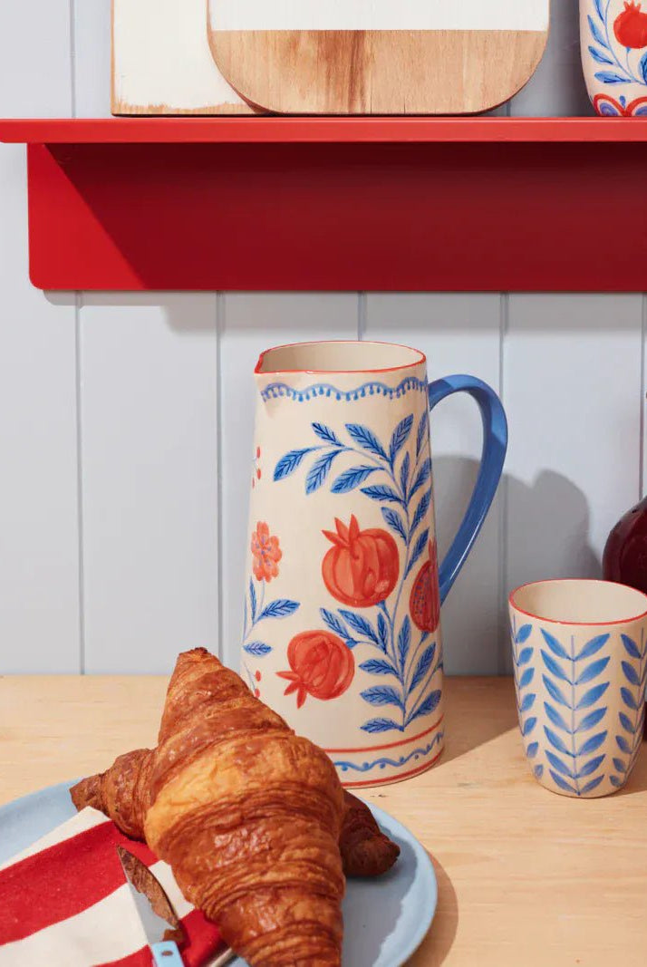 Buy Jones & Co Granada Cup Leaf | Hand - Painted Ceramic Mug | Folk - Art Leaf Coffee & Tea Cup by Jones & Co - at Hamish + Grace