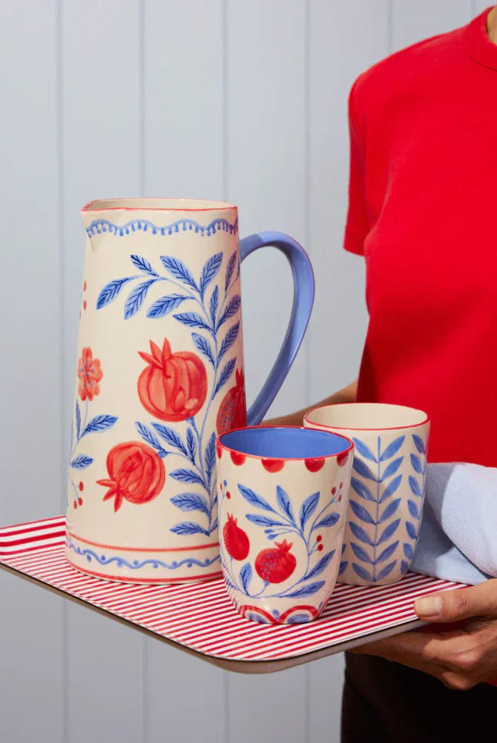 Buy Jones & Co Granada Cup Leaf | Hand - Painted Ceramic Mug | Folk - Art Leaf Coffee & Tea Cup by Jones & Co - at Hamish + Grace