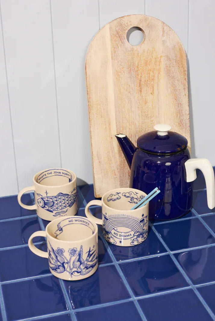 Buy Jones & Co Inked Mug John Dory | Artistic Coastal Ceramic Mug by Jones & Co - at Hamish + Grace