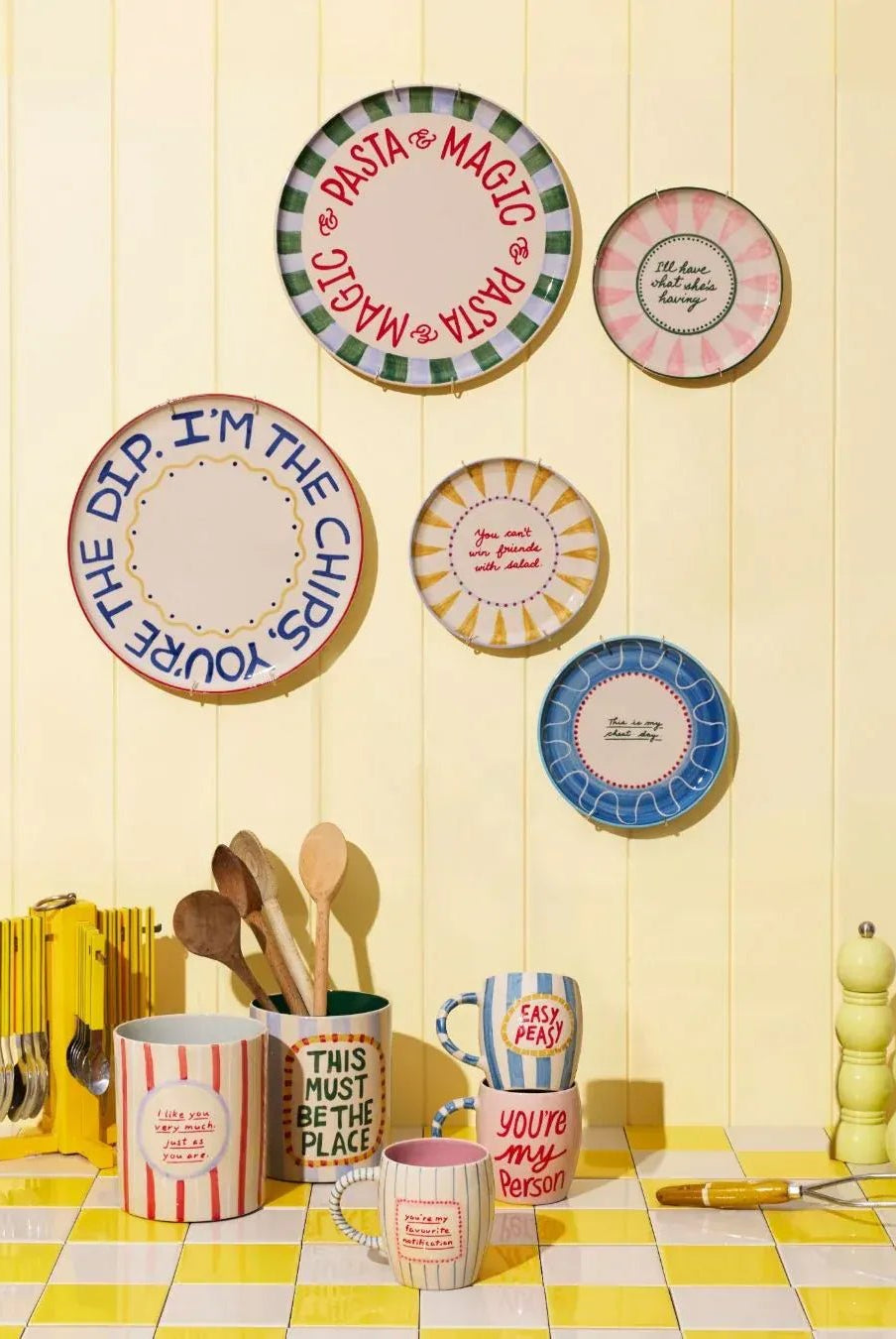 Buy Jones & Co | Love Notes Holdall Vase – Be The Place | Hand - Painted Ceramic Storage Jar | Utensil Holder & Flower Vase by Jones & Co - at Hamish + Grace
