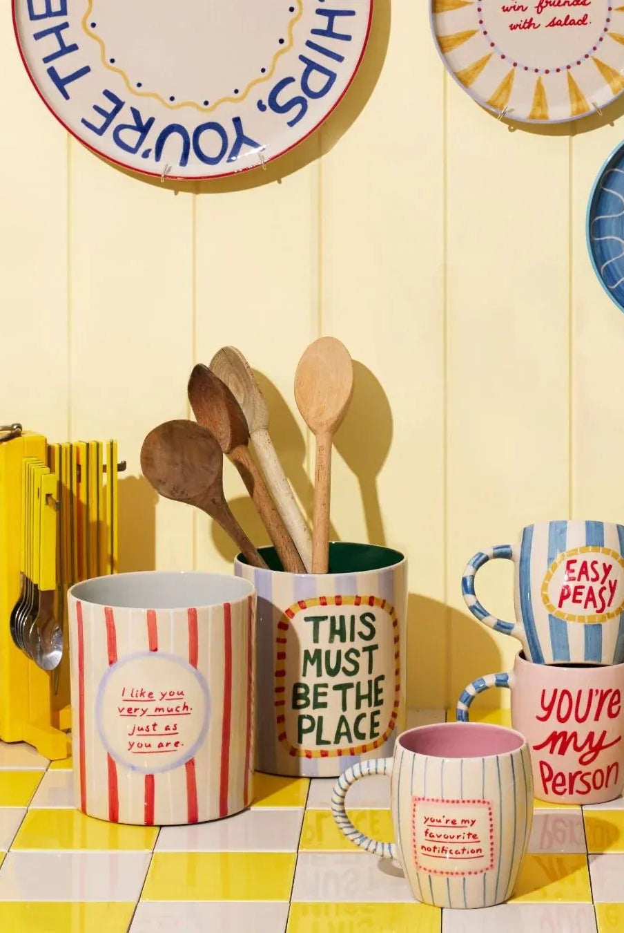 Buy Jones & Co | Love Notes Holdall Vase – Just The Way | Hand - Painted Ceramic Storage Jar | Utensil Holder & Flower Vase by Jones & Co - at Hamish + Grace