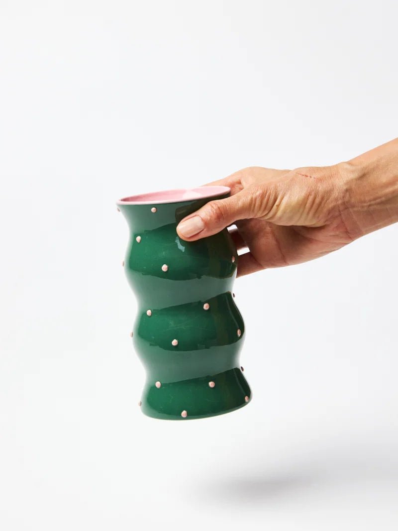 Buy Jones & Co - Palma Green Pink Dotty by Jones & Co - at Hamish + Grace