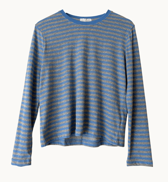 Buy Little Lies - Athena Top - Blue and Grey Stripe by Little Lies - at Hamish + Grace
