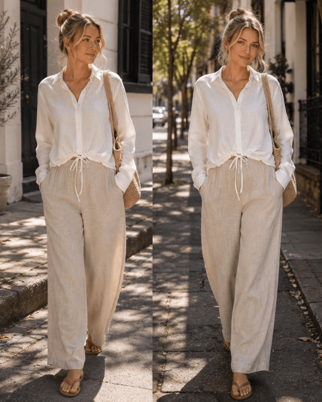 Buy Little Lies - Barrel Linen Pants - Natural by Little Lies - at Hamish + Grace