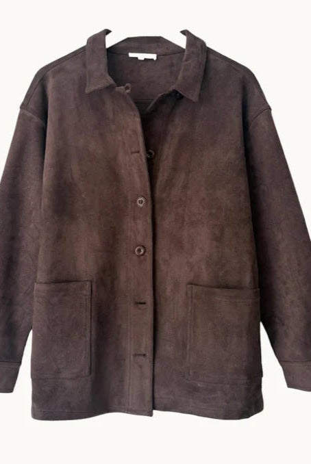 Buy Little Lies - Billie Faux Suede Shacket by Little Lies - at Hamish + Grace