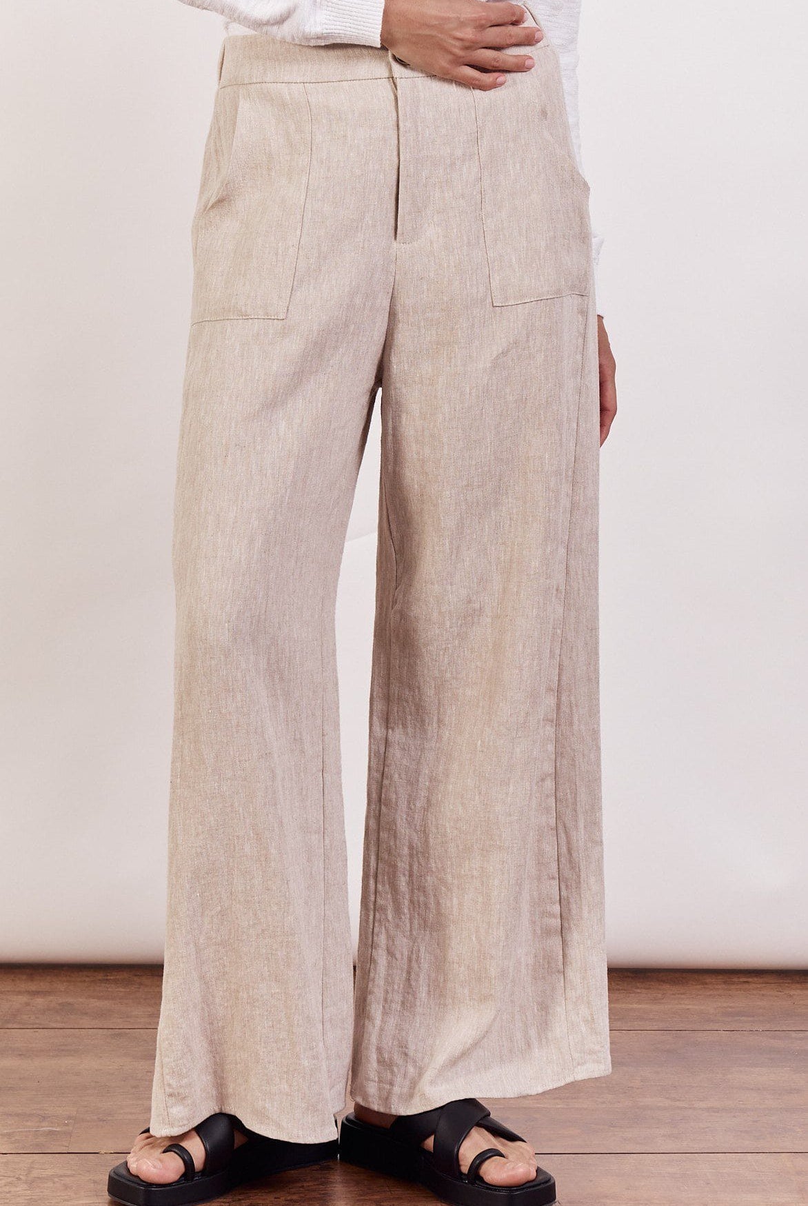 Buy Little Lies - Jude Linen Pant - Natural - R22062008 (Copy) by Little Lies - at Hamish + Grace