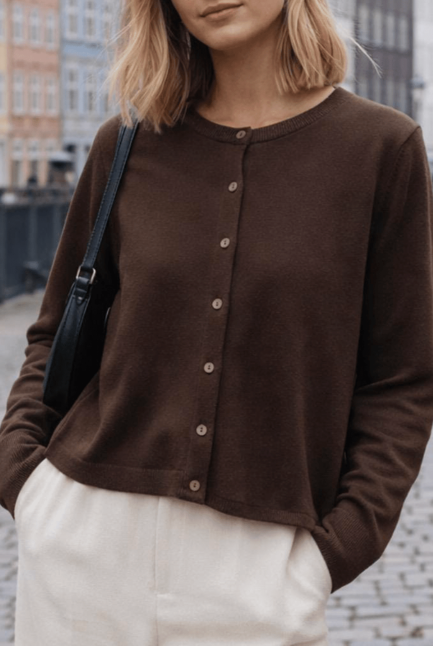 Buy Little Lies - Lydia Cardigan - Chocolate by Little Lies - at Hamish + Grace