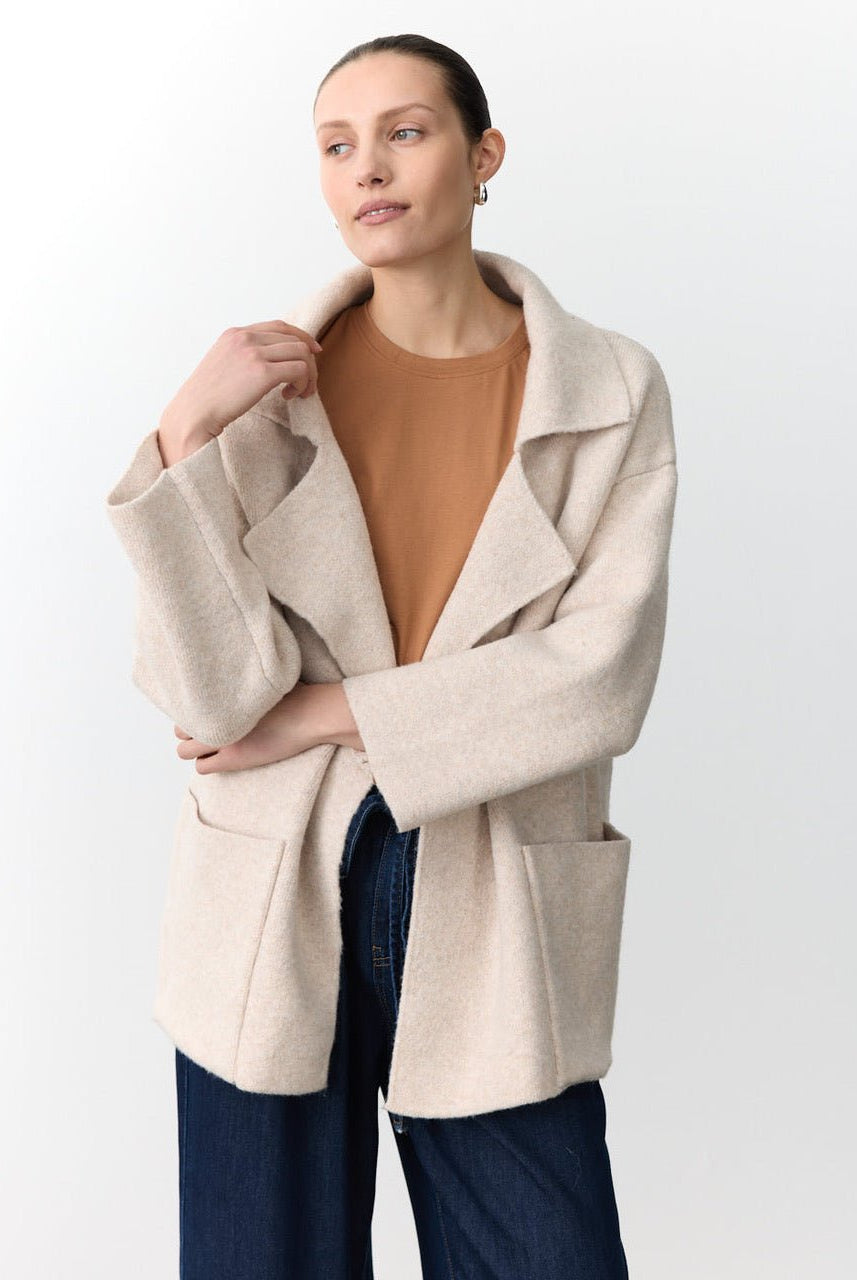 Buy Little Lies - Mahalia Coatigan - Oatmeal by Little Lies - at Hamish + Grace
