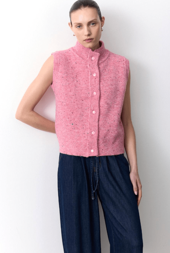 Buy Little Lies - Speckle Vest - Rose by Little Lies - at Hamish + Grace