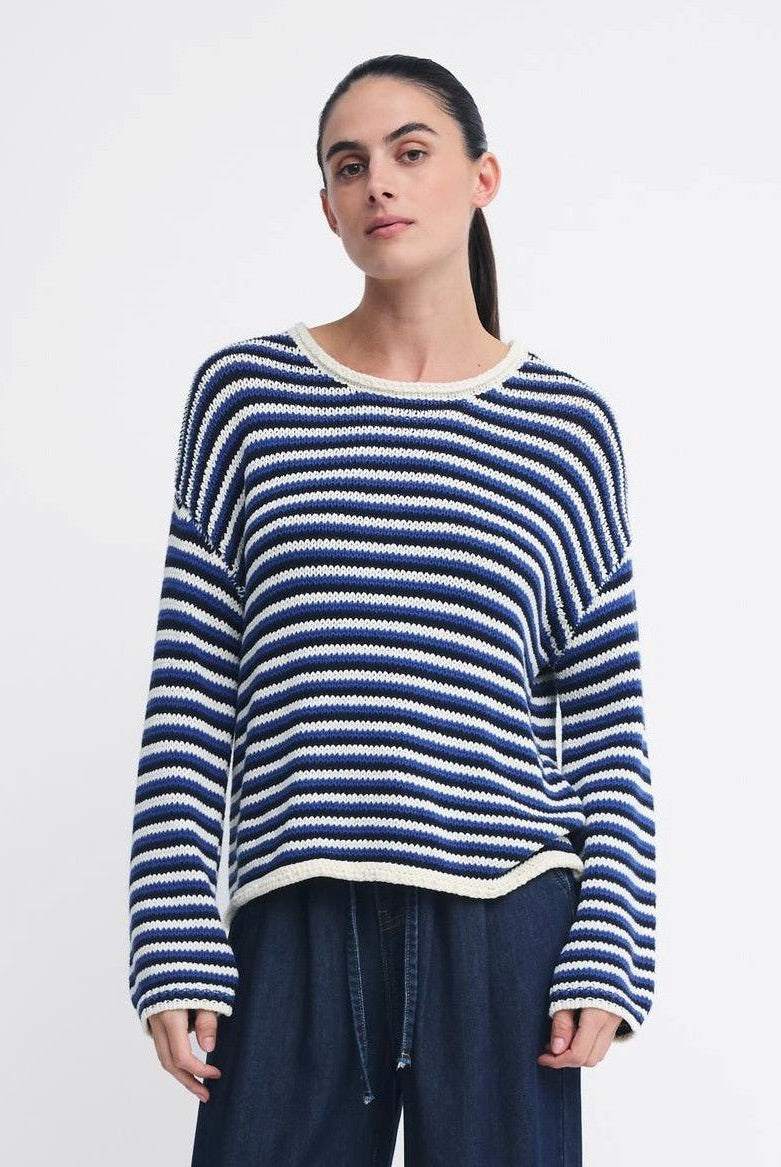 Buy Little Lies - Suzie Stripe Knit – Cobalt/Navy Blue by Little Lies - at Hamish + Grace