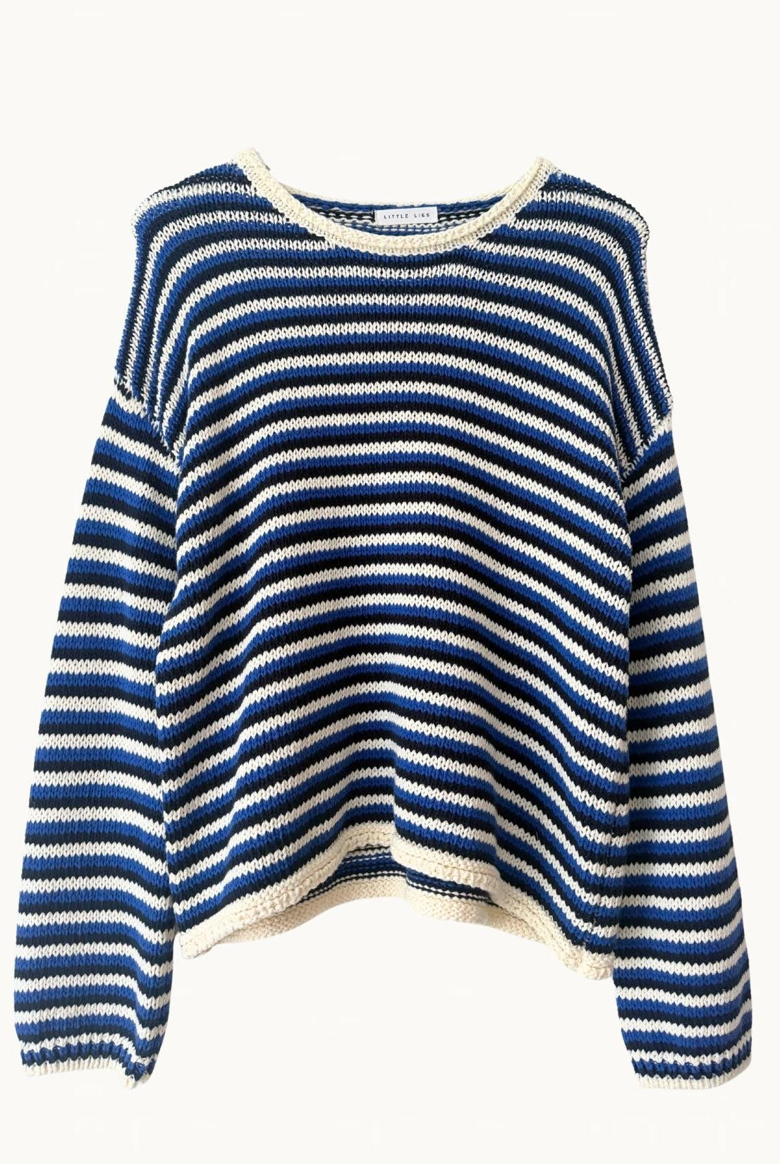 Buy Little Lies - Suzie Stripe Knit – Cobalt/Navy Blue by Little Lies - at Hamish + Grace