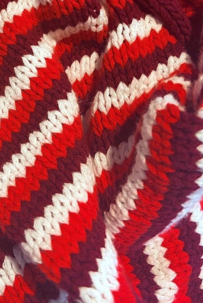 Buy Little Lies - Suzie Stripe Knit – Red/Maroon by Little Lies - at Hamish + Grace