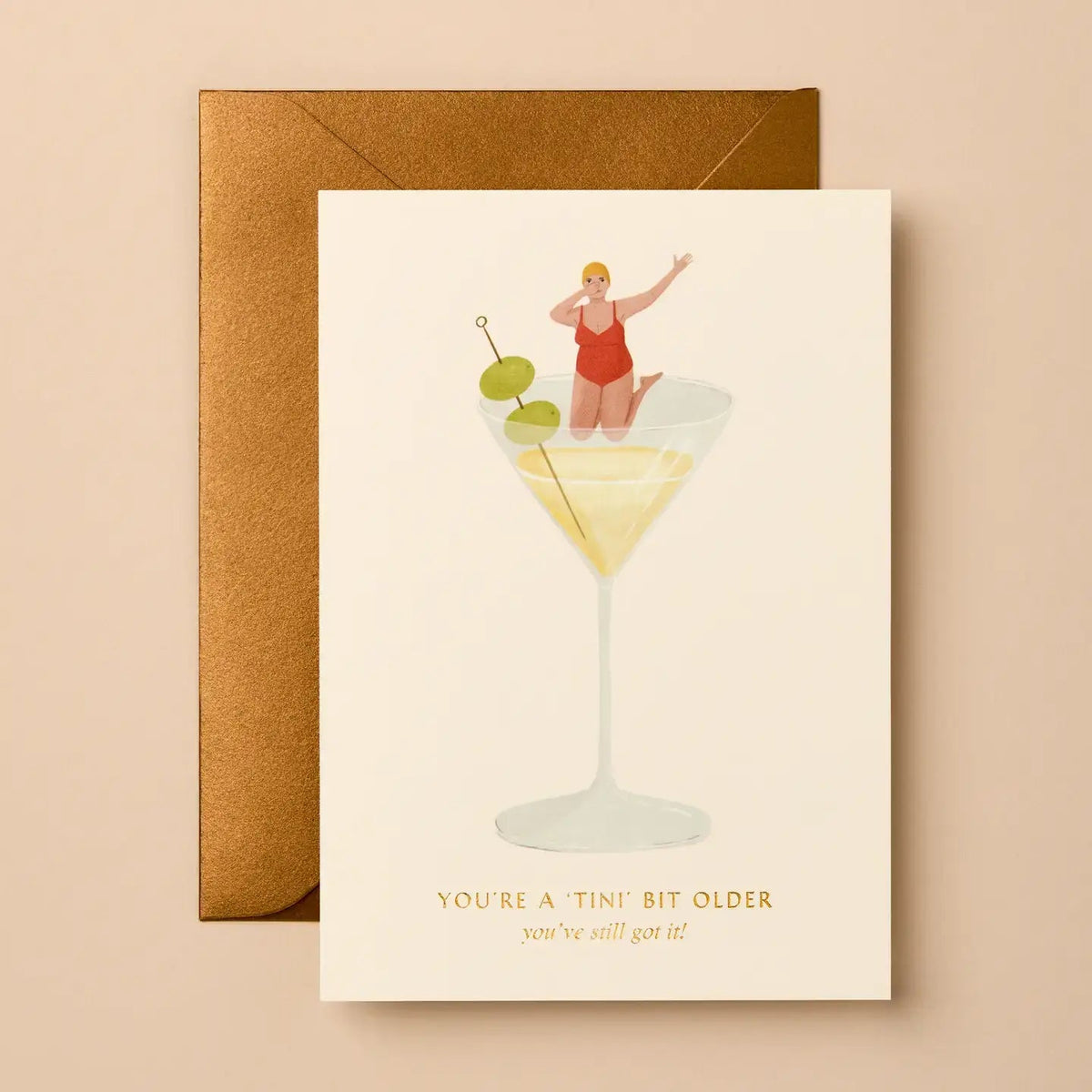 Buy Minimal Gold Foil Birthday Card | Modern Sustainable Style by Gabrielle & Celine Greeting Cards Australia - at Hamish + Grace